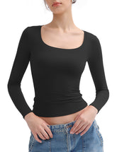 Women's Scoop Neck Long Sleeve T Shirts