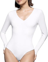 PUMIEY V-NECK Womens Bodysuit Long sleeve