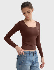 Women's Scoop Neck Long Sleeve T Shirts