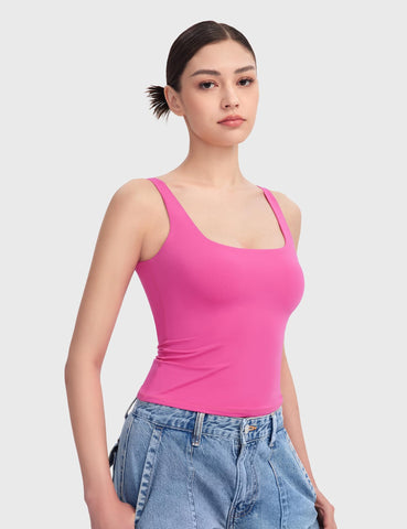 Sleeveless Square Neck Top main image 1