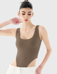 HIGH CUT BODYSUIT-PUMIEY-MOCHA-MODEL