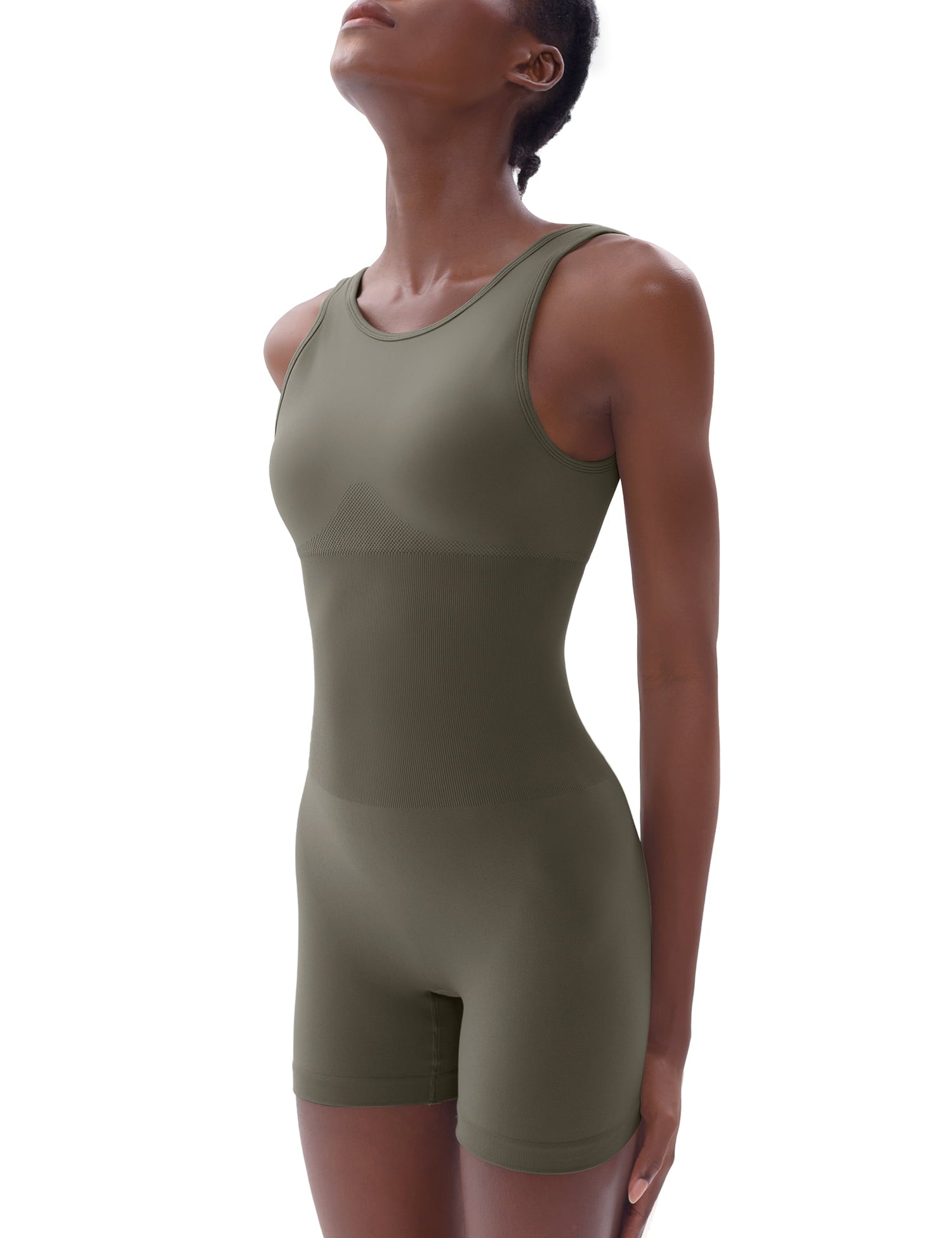 TANK WORKOUT BODYSUITS PUMIEY ARMY GREEN MODEL