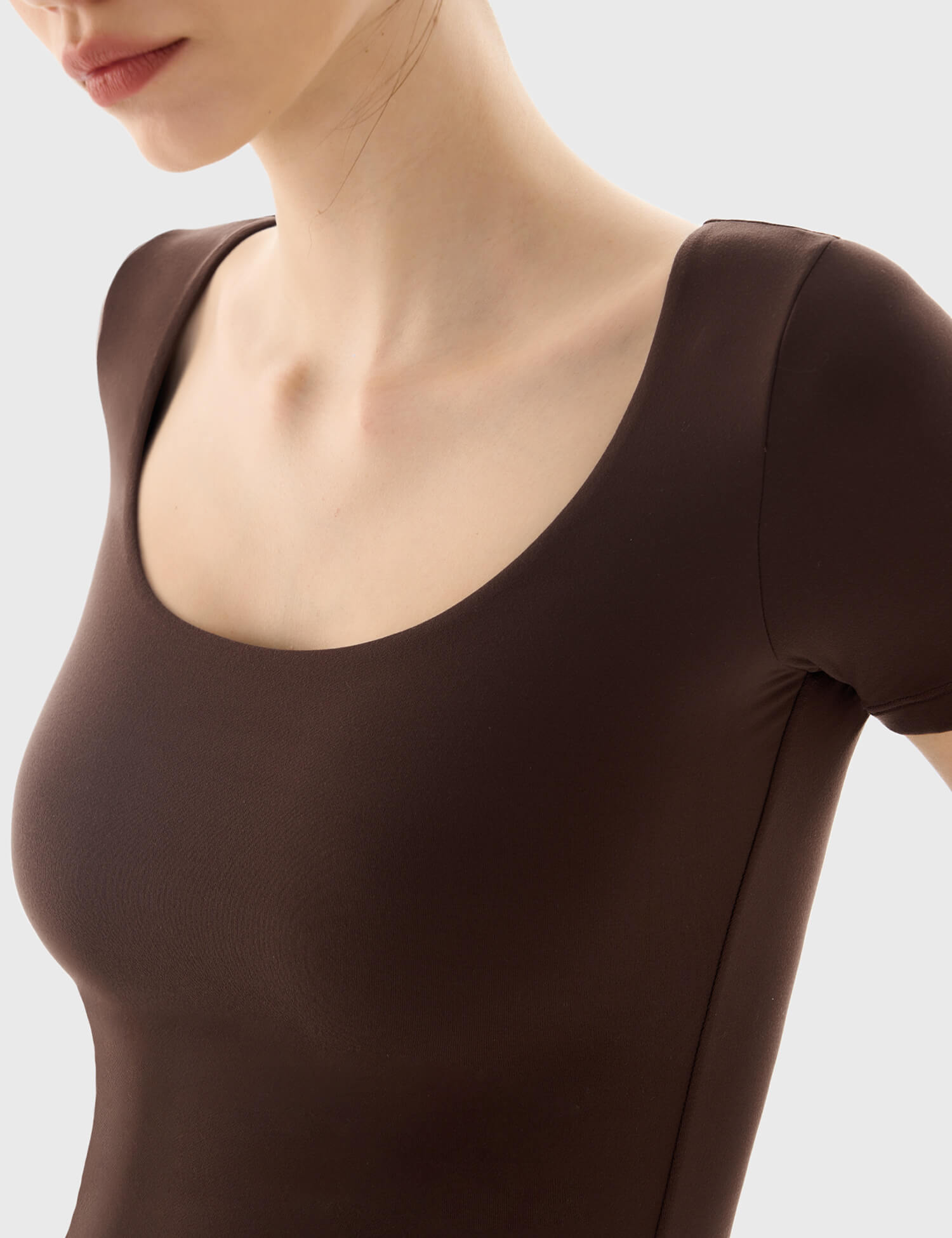 $7/mo - Finance PUMIEY Women's Scoop Neck Long Sleeve Bodysuit